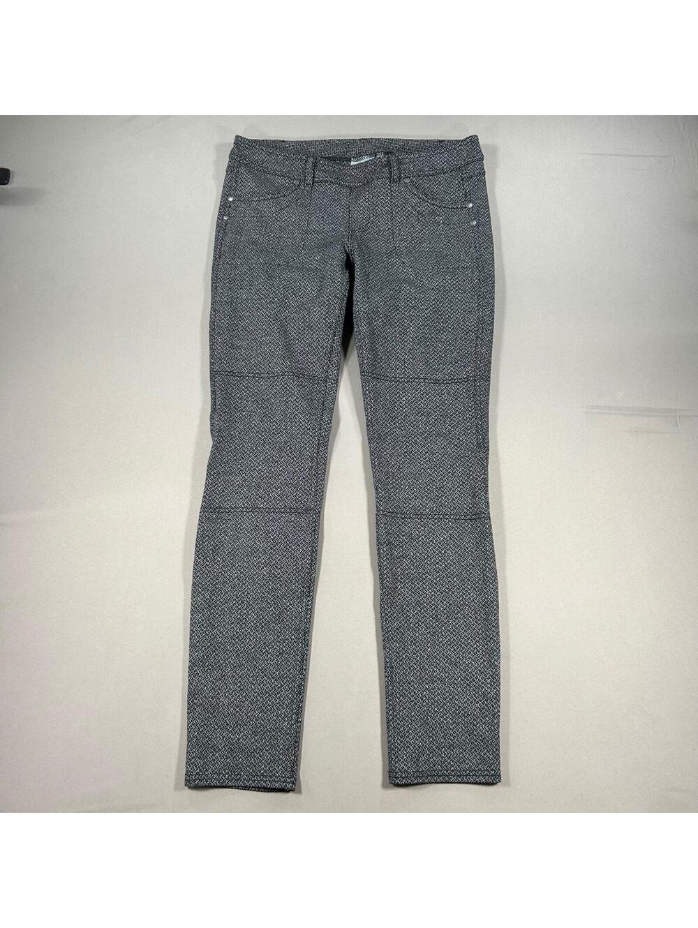 Athleta Herringbone Pants Womens Medium Pull On Stretch Workwear Straight Leg